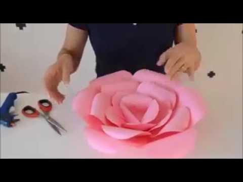 Como fazer uma flor de papel grande - thptnganamst.edu.vn
