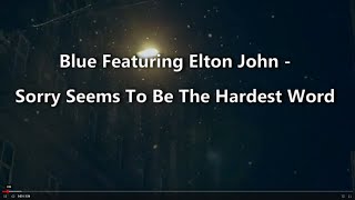 Music Lyrics Video Blue Feat Elton John  - 