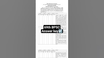 #69th BPSC Official Answer Key