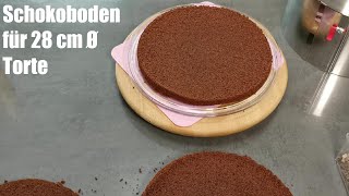 Schokoboden für Torte - 24 und 28 cm - Schokokuchen - 1 2 3 fertig - шоколадные коржи для тортов