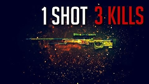 CS:GO - 1 Shot 3 Kills with AWP Through Smoke