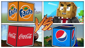 MINECRAFT 1V1V1V1 COCA COLA VS FANTA VS PEPSI LUCKY BLOCK WALLS! - MINECRAFT MODDED MINIGAME