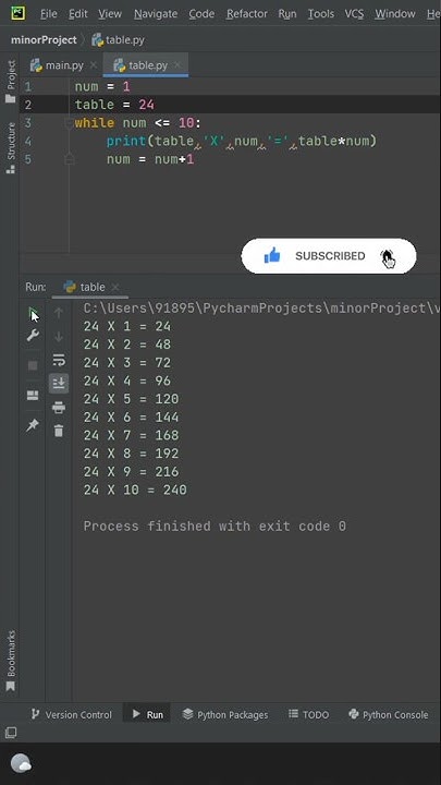 Print table using While loop | python | Codewati | #shorts #python ...