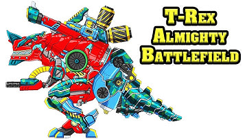 Dino Robot T-Rex Almighty: Assembly + Battlefield | Eftsei Gaming