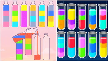 Sort Colour Puzzle 3D Gameplay 29 , Android Games Gameplay ios Walkthrough Simulator Think Brain