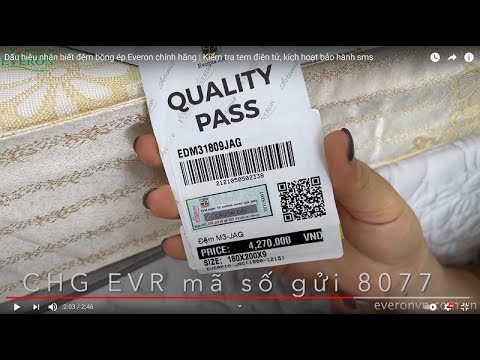 Video Đệm bông ép Everon chính hãng | cách nhận biết | Kiểm... - youtube