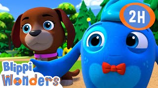 Dogs | Blippi Wonders | Moonbug Kids  Play and Learn