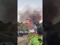 Plane Drops Red Liquid On A Wildfire! ✈️ #plane #wildfire #aircraft
