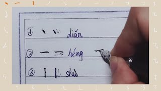 Learn All Chinese Character Strokes in One Video  Write Chinese Character. 学习汉字笔画