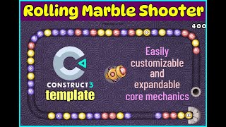 Rolling Marble Shooter Template for Construct 3