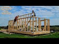 Wooden frame house frame construction from start to finish timelapse