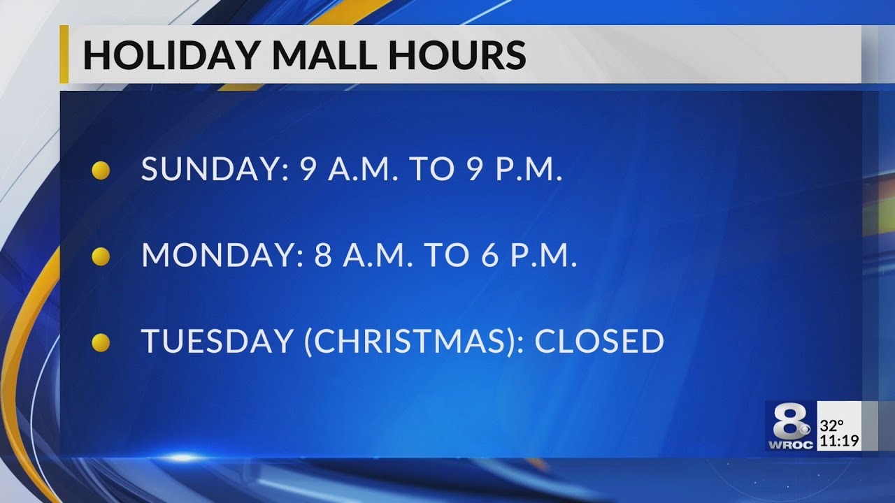 Holiday Mall Hours YouTube