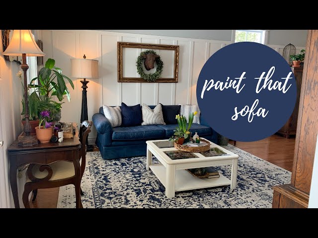 DIY Leather couch - How to paint on Microfiber! Secret Fabric Paint Recipe  - SOFT 