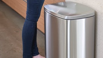 iTouchless SoftStep 13.2 Gallon Step Trash Can with Odor Filter System, Stainless Steel 50 Liter