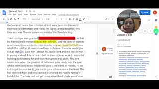 Beowulf Part 1   annotations