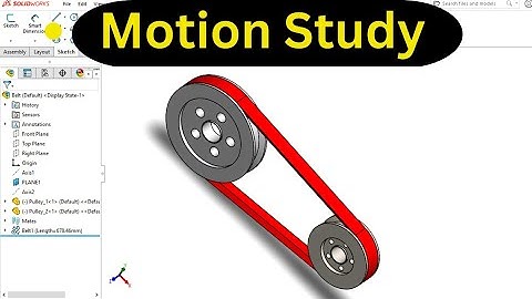 Motion Study in SolidWorks on Belt drive | CAD with Mohsin