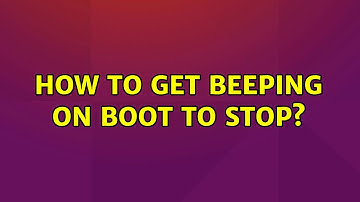 Ubuntu: How to get beeping on boot to stop?