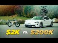 $200K Porsche Taycan vs $2K E-Bike