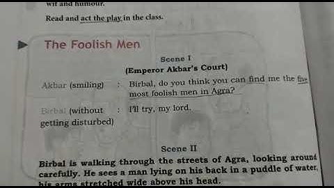 DAV nahan, class 4 . English reader , unit  3 ( c) The foolish men ( Revision)