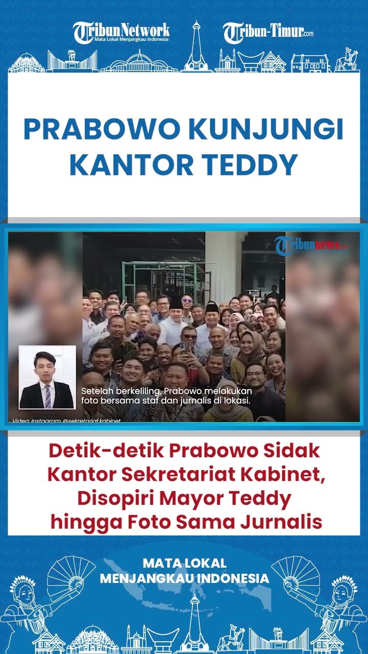SHORT Momen Prabowo Sidak Kantor Sekertaris Kabinet Ditemani Mayor Teddy