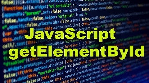 JavaScript for getElementById