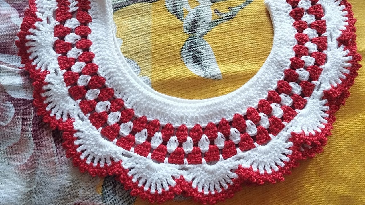 Very Easy Crochet Collar।। Crochet Neck Pattern।।    কুশিকাটার তৈরি সহজ একটি গলার ডিজাইন।#Crochet