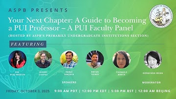 ASPB PUI Section Webinar: Your Next Chapter: A Guide to Becoming a PUI Professor (2025)