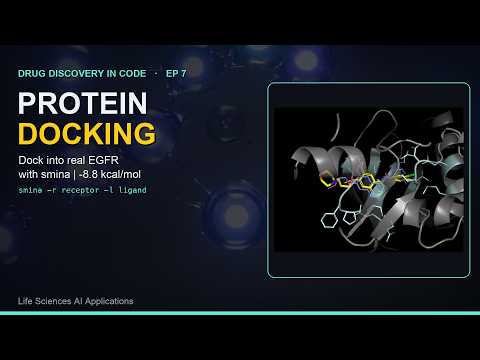Drug Discovery in Code · Ep 7: Protein Structures & Docking (smina + EGFR)