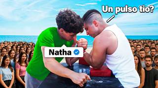 Me enfrento a NATHA y PULSOS CALLEJEROS en Macroquedada de ARMWRESTLING