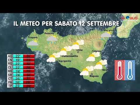 Video METEO Le Previsioni in Sicilia 12 Settembre 2026 di GLOBUS Television