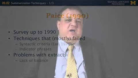 Lecture 55 — Summarization Techniques (1/3) | NLP | University of Michigan