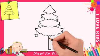 Come Disegnare Un Albero Di Natale Facile Passo Per Passo Per Bambini 2 Youtube