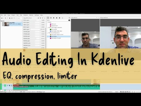 Audio Editing In Kdenlive: EQ, Compression, Limiter
