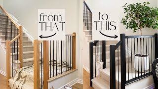 PAINTING MY STAIRS BLACK | NO sanding, NO stripping, DIY makeover!
