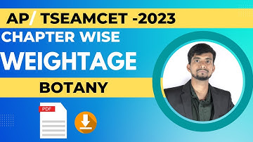 TSEAMCET 2023 Weightage BIPC||Bipc EAMCET Chapter wise weightage