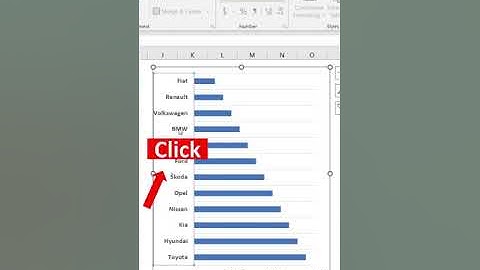 How to reverse order in Excel Bar Chart #shorts