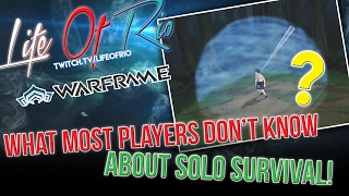 Things Most Players Don't Know About SOLO Survival| Warframe