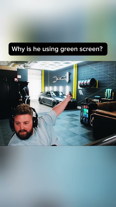 Why is he using green screen?