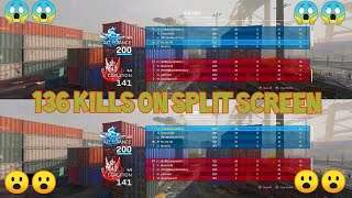 136 kills on SPLIT SCREEN playin (SHIPMENT) on (MODERN WARFARE) CALL OF DUTY MODERN WARFARE COD MW