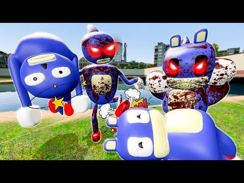 PLAYING AS SUPPER CURSED SONIC 3D SANIC CLONES MEMES in Garry's Mod!