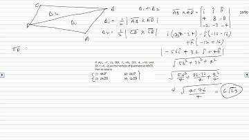 If A(1, -1, 2), B(5, 7, -6), C(3, 4, -10), D(-1, -4, -2) are Vertices of Quadrilateral #maths #aymqb