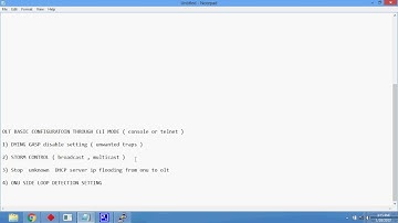 Optilink GEPON basic configuration in CLI mode