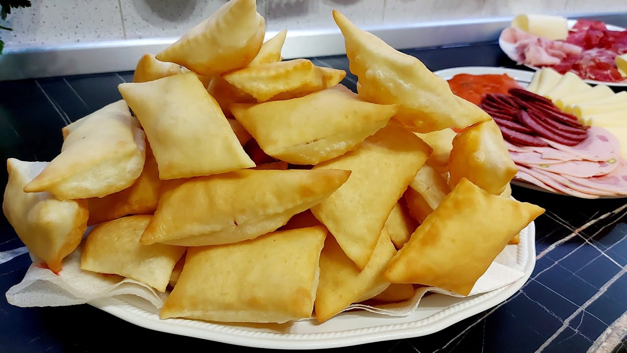 Crescentine -Gnocco Fritto Fatto in casa senza Strutto Ricetta facile  veloce e Gustosa