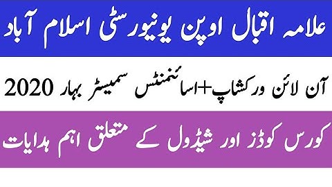 Very good news about workshop and assignment spring 2020|Important Instructions about Spring 2020