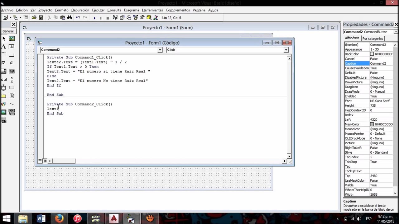 la raiz de unnumero real visual basic tutorial - YouTube