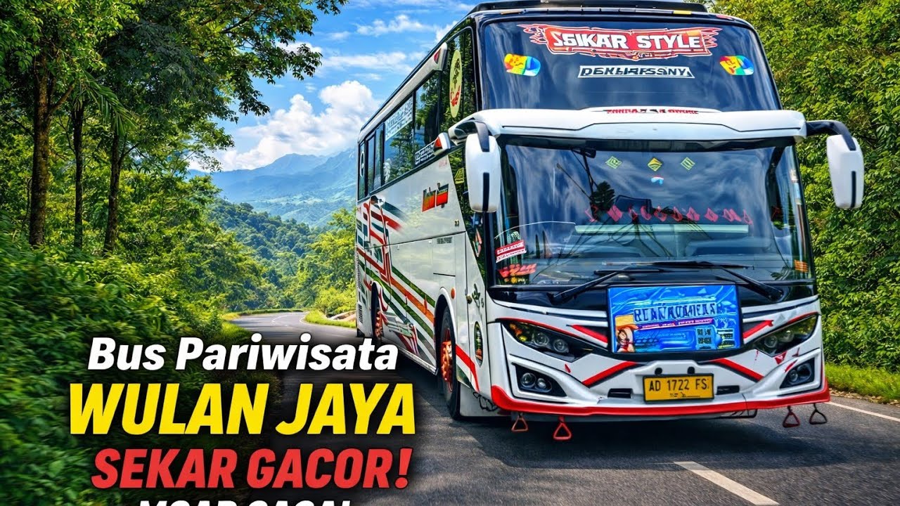 Bus Pariwisata Wulan Jaya Sekar Gacor! Melaju di Jalan Alam yang Indah | Wajib Ditonton
