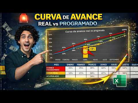 Avance real contra programado en Excel