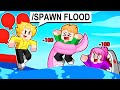 I Secretly CHEATED Using FLOOD HACKS.. (Roblox Bedwars)