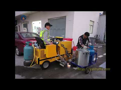 W-TPD Driving Thermoplastic Road Marking Machine Test before Delivery-Rays Traffic