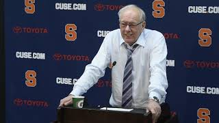 Jim Boeheim postgame news conference after Syracuse basketball vs. Boston College (2019)